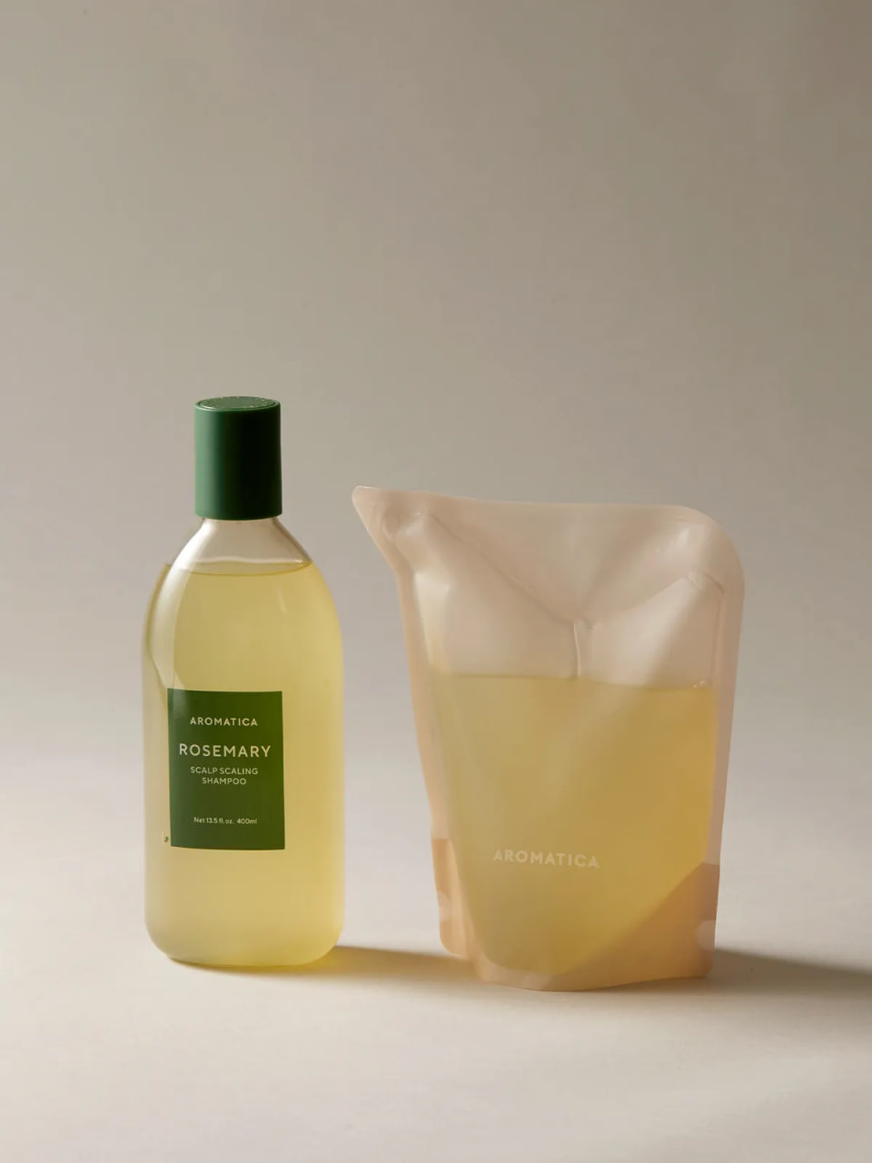 아로마티카 (두피 강화) 로즈마리 샴푸 본품 & 리필 세트 (400ML+500ML)