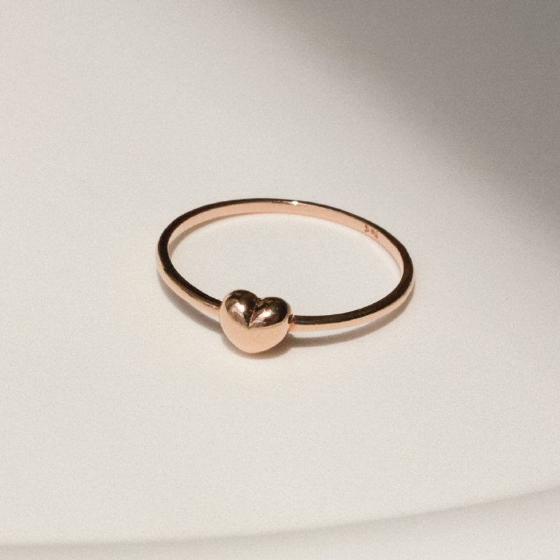 14K 베이비 하트 반지